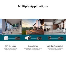 Tp - link Inyector Poe IEEE 802.3af Suministra Alimentación Eléctrica hasta 100 Metros Plug-and-Play RJ45 10/100 Mbps