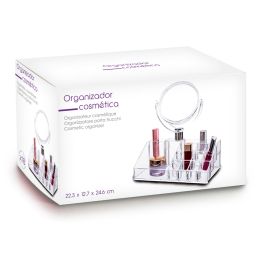 Berilo Organizador con Espejo 16 Huecos 22x8x12 cm (12 Unidades)