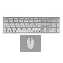 Tacens Teclado + Ratón Gaming Inalámbrico con Alfombrilla, 3200 DPI, SmartKey Copilot AI, Blanco