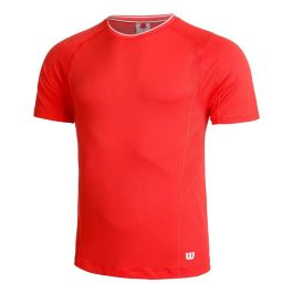 Camiseta de Manga Corta Hombre Wilson Wilson Team Seamless Crew Rojo Pádel S
