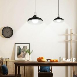 Lumisky LUM3666162002961 Lámpara Solar Colgante Doble WAREN Ø18 cm Pantalla Metal Negro LED Blanco Frío Lumisky LUM3666162002961 Lámpara Solar Colgante Doble WAREN Ø18 cm Pantalla Metal Negro LED Blanco Frío