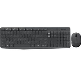 Logitech MK235 Teclado y Ratón Inalámbricos - Combo Resistente a Salpicaduras, Batería Larga Duración, Teclado Numérico