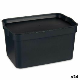 Caja de Almacenaje con Tapa Kipit TP592-1 Antracita Plástico 2,3 L 13,5 x 11 x 20 cm (24 Unidades)