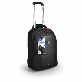 Port Designs Mochila Portátil Chicago Evo Trolley 15.6" Maletín con Ruedas Negro Poliéster con Compartimento para Tablet y Bolsillos