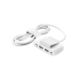 Belkin BUZ001bt2MWHB7 Hub USB Tipo C 4 Puertos (2 USB-C, 2 USB-A) Blanco Cable 2m