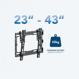 DAEWOO Soporte Fijo de TV para Pantallas 23 a 43 Pulgadas con Inclinacion de 8 Grados, Capacidad 45 kg
