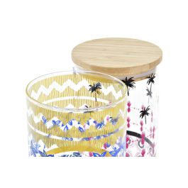 DKD Home Decor Bote de Almacenamiento Colonial Azul Turquesa de Borosilicato y Bambú 1 Litro 10x17x10 cm (Pack 12 Unidades) Apto Lavavajillas DKD Home Decor Bote de Almacenamiento Colonial Azul Turquesa de Borosilicato y Bambú 1 Litro 10x17x10 cm (Pack 12 Unidades) Apto Lavavajillas