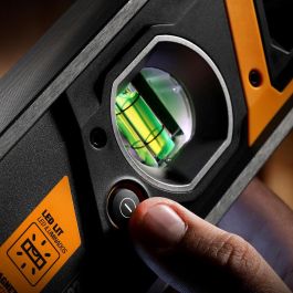 Toughbuilt Nivel magnético tubular Tb-h2-l-m120lh-m, 120cm, burbuja iluminada LED, imanes de neodimio