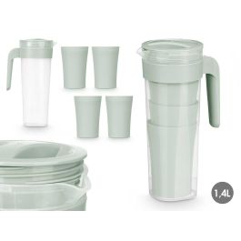 Set Jarra 4 Vasos Verde 1,4L Leknes 14X25CM (24 Unidades) Precio: 73.50000042. SKU: B1E7K37GR7
