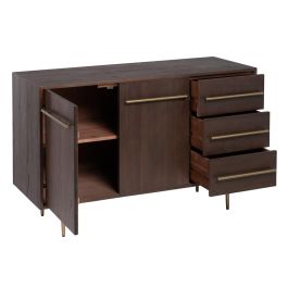 Aparador Marrón Madera-Hierro Salón 130 X 45 X 83,20 cm
