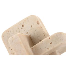 DKD Home Decor Decoración Scandi de Mármol Travertino Beige, 12x12x12 cm, Set de 2 Unidades