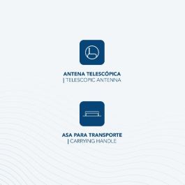 Daewoo Radio Portátil AC/DC con Altavoz, Entrada Jack y Asa - Funciona con Pilas y Corriente