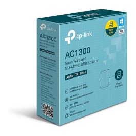 TP-Link Archer T3U Nano Adaptador USB WiFi AC1300 MU-MIMO Dual Band USB 2.0 WPA3 Windows/Mac