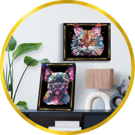 Lansay Kit de Ocio Creativo Colección Lentejuelas Perro Pop Art a partir de 14 años LAN3181860203613