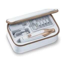Beurer MP-64 Set de Manicura y Pedicura Profesional con Luz LED y Batería de Litio