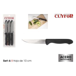Set de 6 cuchillos Filo 10 cm Cuyfor (24 Unidades) Set de 6 cuchillos Filo 10 cm Cuyfor (24 Unidades) Precio: 49.69000036. SKU: B1JCP3787H