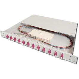 Digitus LWL Spleißbox 1HE 12x LC DX OM4 gris