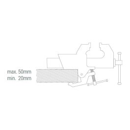 Piher 55007 Tornillo de Banco Móvil Guía Cuadrada Mordazas Intercambiables Acero Templado