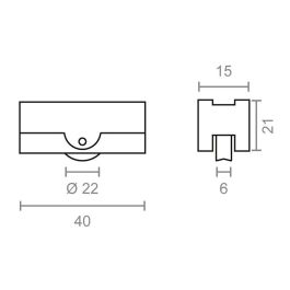 Edm Rodamiento Climalit 177 rd17 Zincado 40x21 mm Diámetro Rueda 22 mm