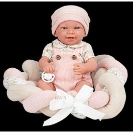 Muñecas Arias Muñeca Zoe Elegance 42 cm Rosa con Cojín (Cuerpo Vinilo, Niña)