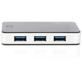 Digitus Concentrador USB Hub 4 Puertos 3.0->4xA3.0 con Adaptador de Corriente, USB 3.2 Gen 1 (3.1 Gen 1) Type-A, 5000 Mbit/s, Negro