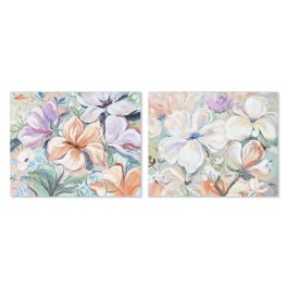 DKD Home Decor Cuadro Shabby Multicolor Flores Lienzo Pino 100x3.7x80 cm (2 Unidades) Precio: 117.49999998. SKU: B17ECW3LDS