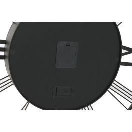 DKD Home Decor Reloj de Pared Loft Marrón Oscuro de Metal, 80cm Ancho x 80cm Alto x 8cm Fondo. Funciona con 3 Pilas AA.