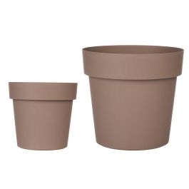 Maceta Plastico Marron 20Cm Diam Ibergarden (12 Unidades)