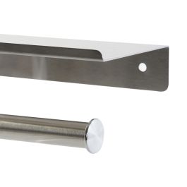 DKD Home Decor Portarrollos Plateado Inox 9.7 x 7.5 x 18 cm