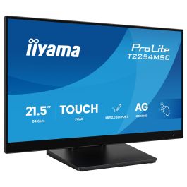 Iiyama T2254MSC-B2AG - Monitor Táctil de 21.5 Pulgadas (54.6 cm), Full HD (1920 x 1080), IPS, Panel LED, 4 ms, Altavoces Integrados, USB, Negro