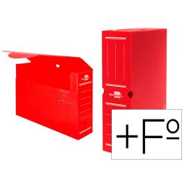 Caja Archivo Definitivo Plastico Liderpapel Rojo 387x275X105 mm 5 unidades