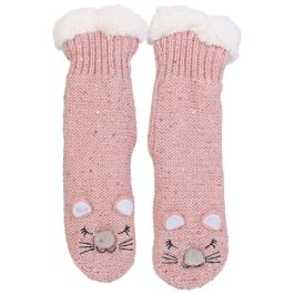 Sensly Calcetines Sherpa Animal Kawaii Antideslizantes para Casa Tallas 30-38