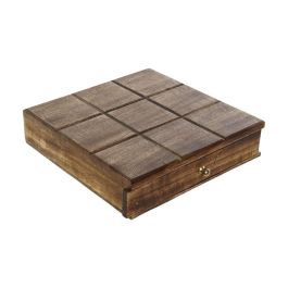 Juego Colonial DKD Home Decor Natural Plateado 18 x 4 x 18 cm Set de 2