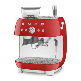 Smeg Espresso Machine 50'Style With Integrated Grinder Red EGF03RDEU