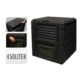 Progarden Caja de compostaje 450 l Negro 80x80x81cm para huertos y jardines