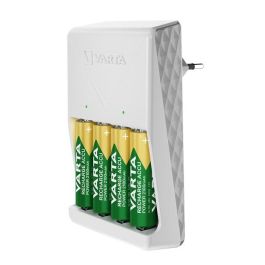 Varta 57657101451 Cargador Pilas 2 o 4 AA/AAA y 4xAA 2100 mAh, Carga Lenta, Voltaje Universal