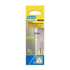 Rapid Taco de expansión metálico Ø8x32 tornillo m4x40, resistencia 25 kg, especial pladur, 10 unidades