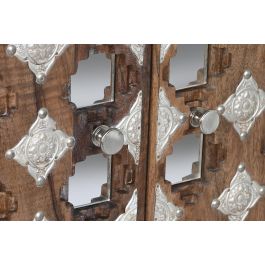 Aparador Indio DKD Home Decor Natural Plateado 38 x 80 x 80 cm Aparador Indio DKD Home Decor Natural Plateado 38 x 80 x 80 cm