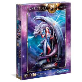 CLEMENTONI Puzzle Anne Stokes Dragón Mágico 1000 Piezas - Tamaño 69x50cm
