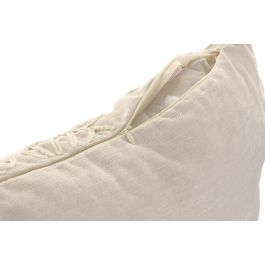 DKD Home Decor Cojin Mediterraneo Crema Chenilla Zipper 10 x 35 x 60 cm (2 Unidades)