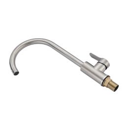 Grifo Monomando Fontastock Gris Acero Inoxidable Cerámico Aleación de Zinc Forma de C