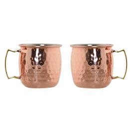 DKD Home Decor Mug Loft Cobrizo Dorado Set de 2 480ml Acero Inoxidable Precio: 13.50000025. SKU: B1GSA8MHQS