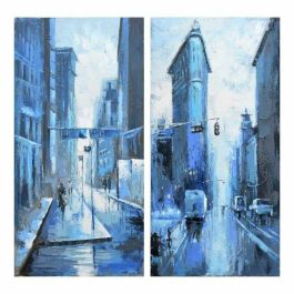 Cuadro Loft DKD Home Decor Azul 3 x 120 x 60 cm (2 Unidades)
