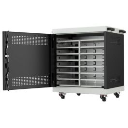 Lanview Armario Móvil para Portátiles, Carga y Almacenamiento de 16 Dispositivos, Chromebooks y Similares
