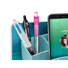 Cep Organizador de Sobremesa Antibacteriano de Plástico Verde Agua con 8 Departamentos, 143x158x93 mm