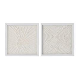 Cuadro Scandi DKD Home Decor Blanco Natural 2 x 35 x 35 cm Set de 2 Precio: 34.50000037. SKU: B19J34YAKG