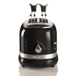 Ariete 149/02 Tostador Moderna 2 Ranuras Negro con Pinzas y 3 Funciones