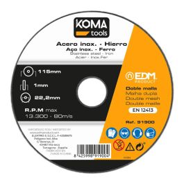 Koma Tools Disco de Corte para Hierro y Acero Inoxidable Ø115 x 1 x 22,2 mm Precio: 0.88999977. SKU: B17BGGY3MT
