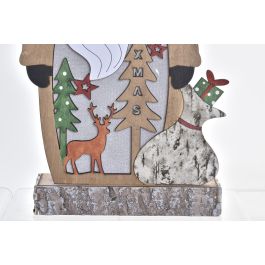 Decoracion Luminosa Navidad Alpina DKD Home Decor Natural Multicolor 7 x 40.5 x 18 cm (3 Unidades)