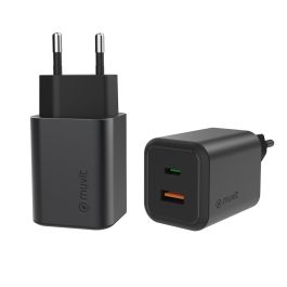 muvit for change cargador de pared USB + Tipo C PD45W aluminio